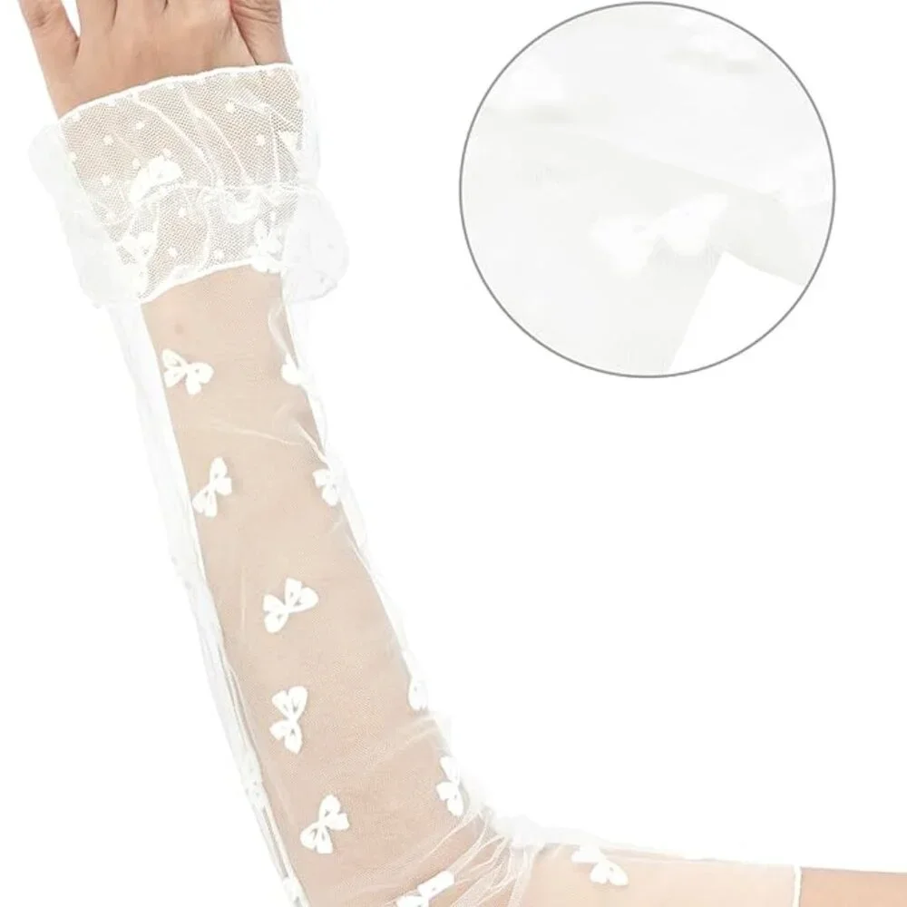Women's Long Polka Point White